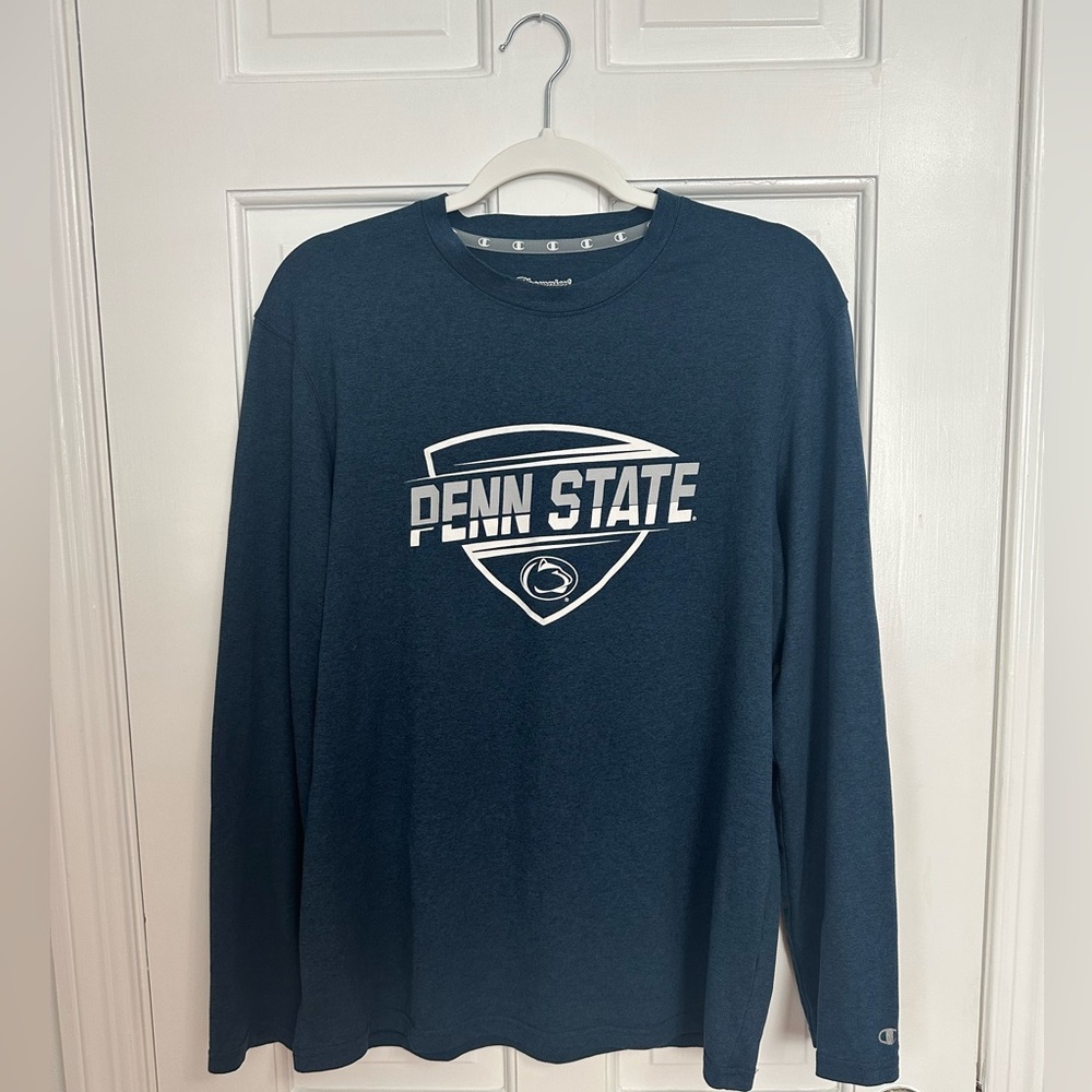 Champion Double Dry Penn State Long Sleeve Tee Navy | Size M